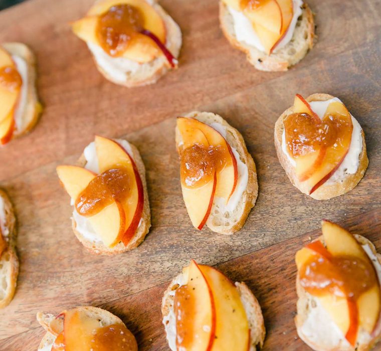 Nectarine & Goat Cheese Crostini | Lloyd Photographers